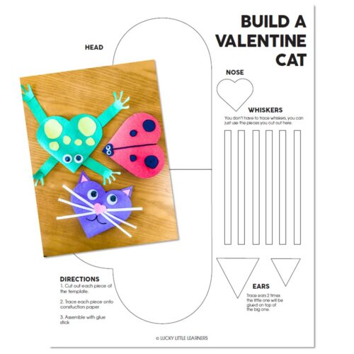 Valentine's Day Heart Animals - Cat