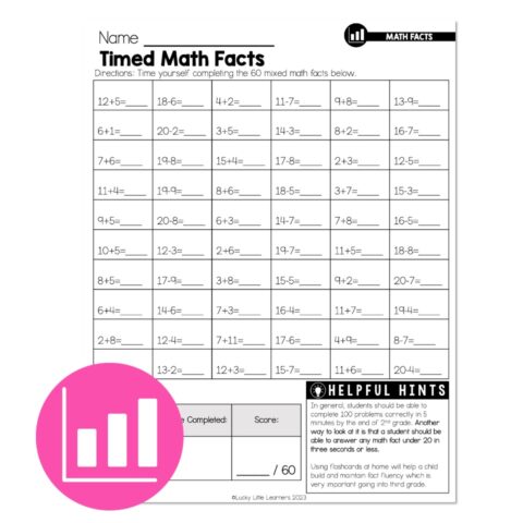 Lucky to Learn Math - Lesson 10.3 - Math Facts Review - Differentiation ...