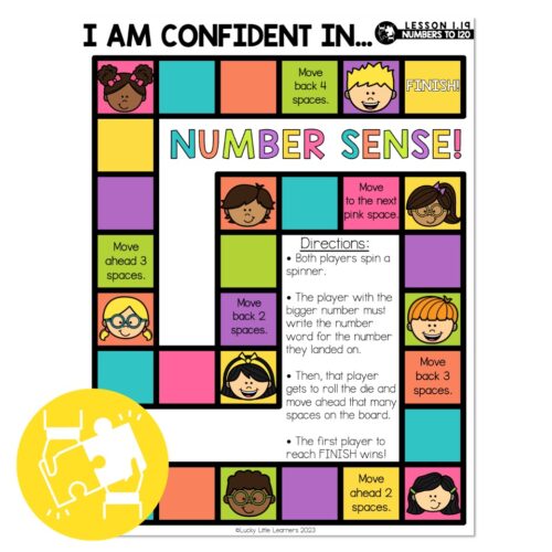 Math Collaboration Numbers Lucky to Learn Math - 1st Grade - Lesson 1.19 - Numbers to 120 ...