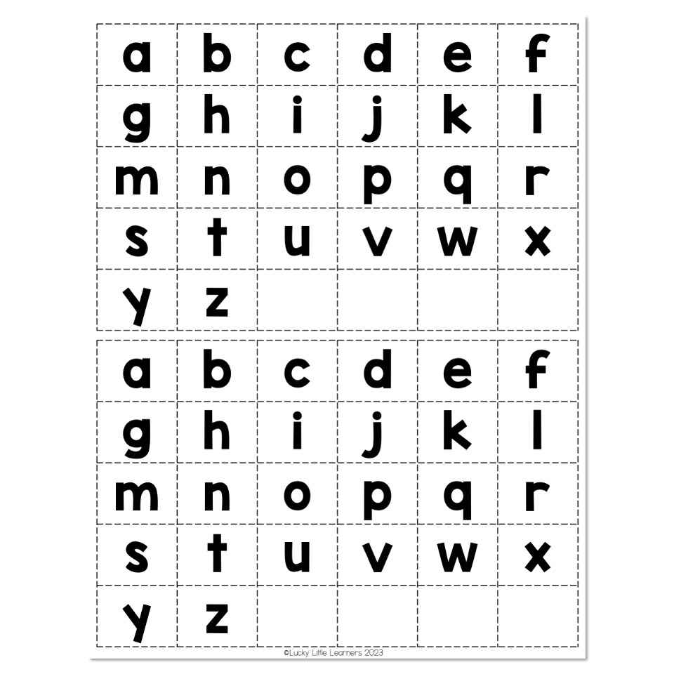 Lucky to Learn Phonics - Short E - Letter Tiles - Lucky Little Learners