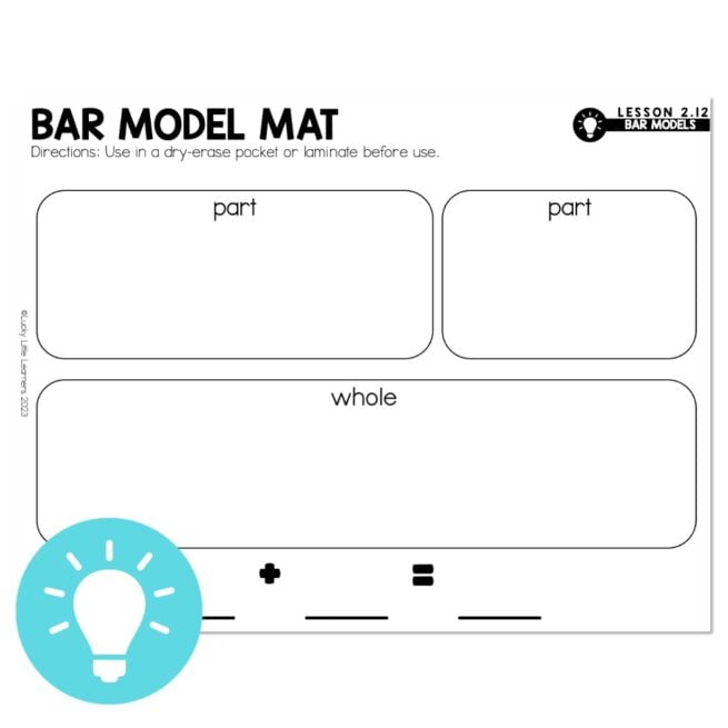 Lucky to Learn Math - 1st Grade - Lesson 2.12 - Bar Models - Mini ...