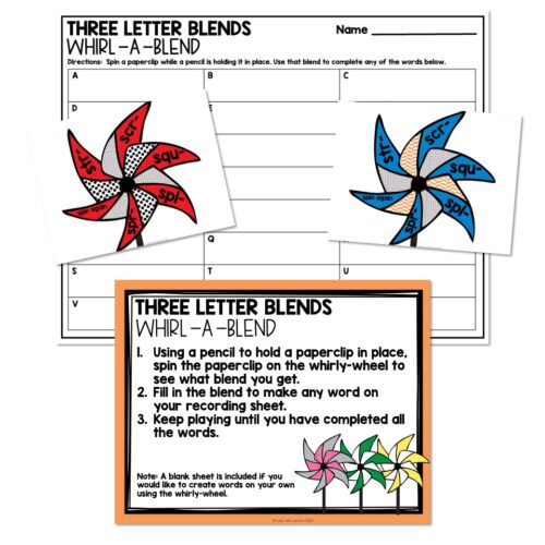 Lucky to Learn Phonics - 3-letter Blends - 2nd Grade Phonics Center ...