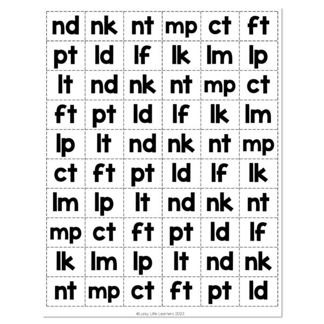 Lucky to Learn Phonics - Final Blends - Letter Tiles - Lucky Little ...