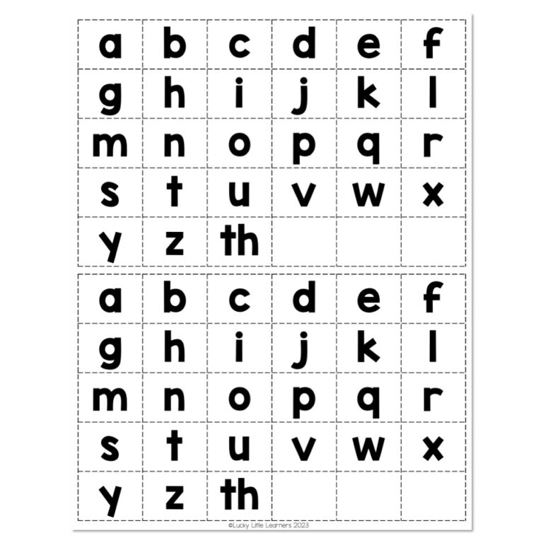 Lucky to Learn Phonics - Digraphs TH - Letter Tiles - Lucky Little Learners