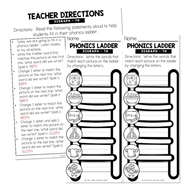 Lucky to Learn Phonics - Digraphs TH - Level 1 Phonics Ladder - Lucky ...