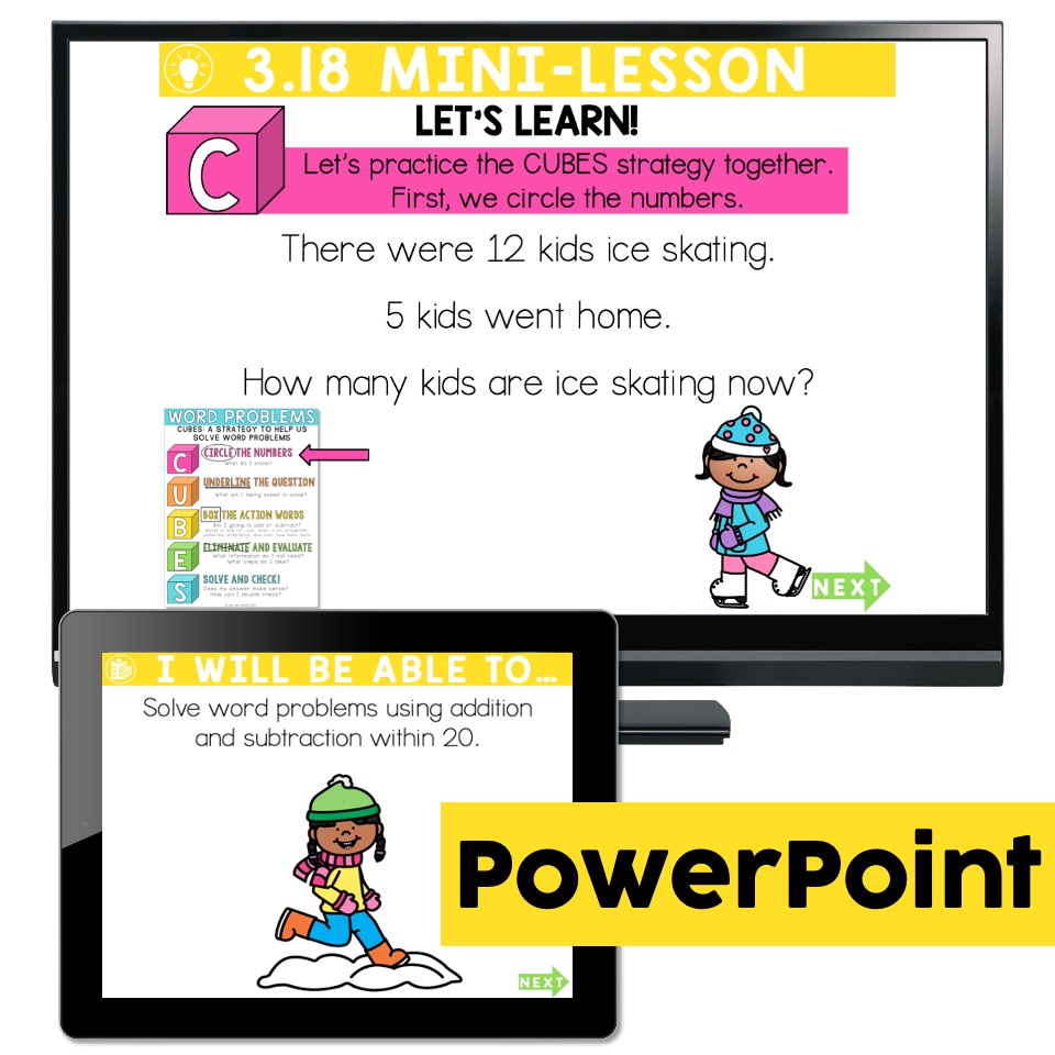 Lucky to Learn Math - 1st Grade - Lesson 3.18 - Mixed Word Problems ...