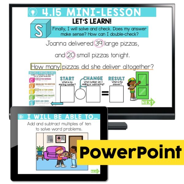 Lucky to Learn Math - 1st Grade - Lesson 4.15 - Word Problems with ...