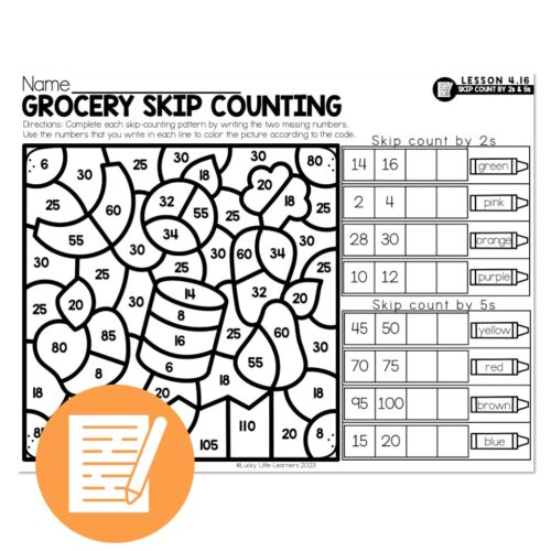 Lucky to Learn Math - 1st Grade - Lesson 4.16 - Skip Count by 2s and 5s ...