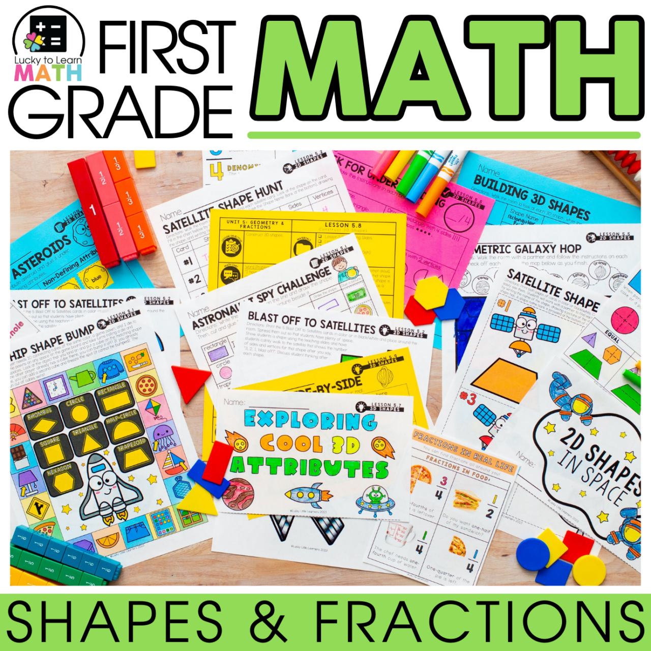 Geometry Shapes and Fractions Unit.. - Lucky Little Learners