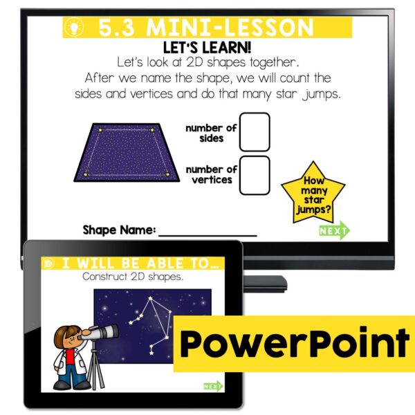 Lucky to Learn Math - 1st Grade - Geometry - Lesson 5.3 - Construct 2D ...