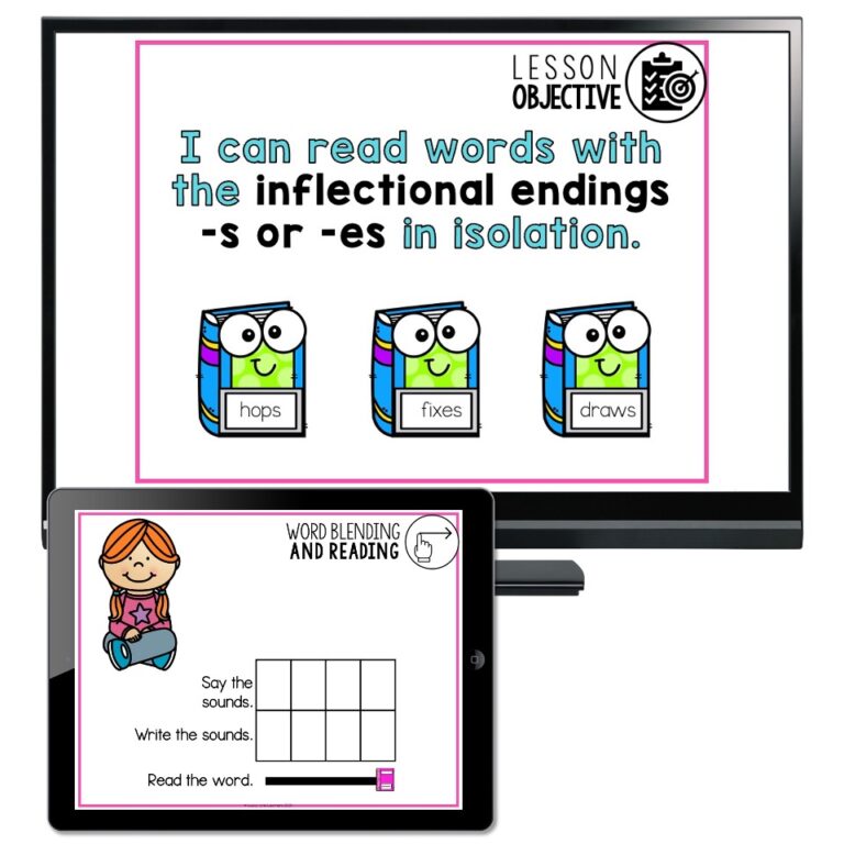 Lucky to Learn Phonics - Other Consonants - Inflectional Endings ...