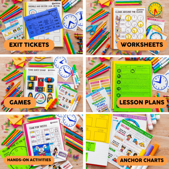 1st Grade Telling Time Unit - Lucky Little Learners