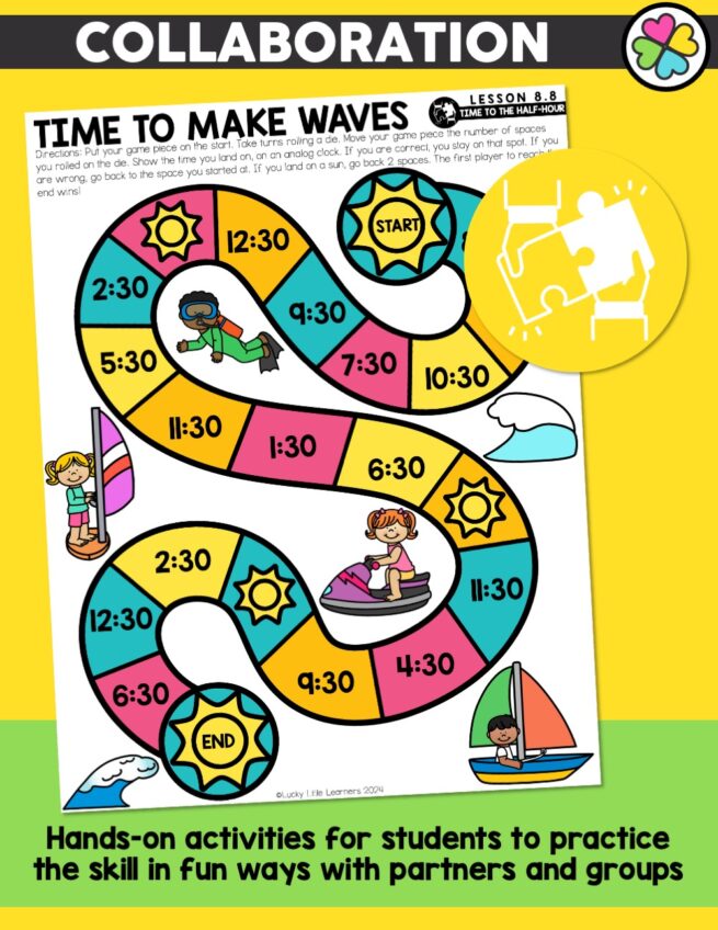 1st Grade Telling Time Unit - Lucky Little Learners