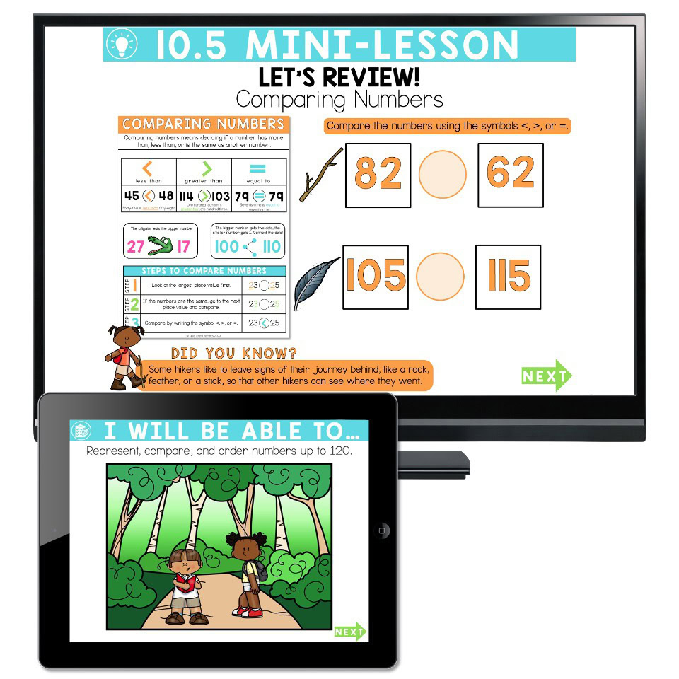 Lucky to Learn Math - 1st Grade - Lesson 10.5 - Place Value Review ...