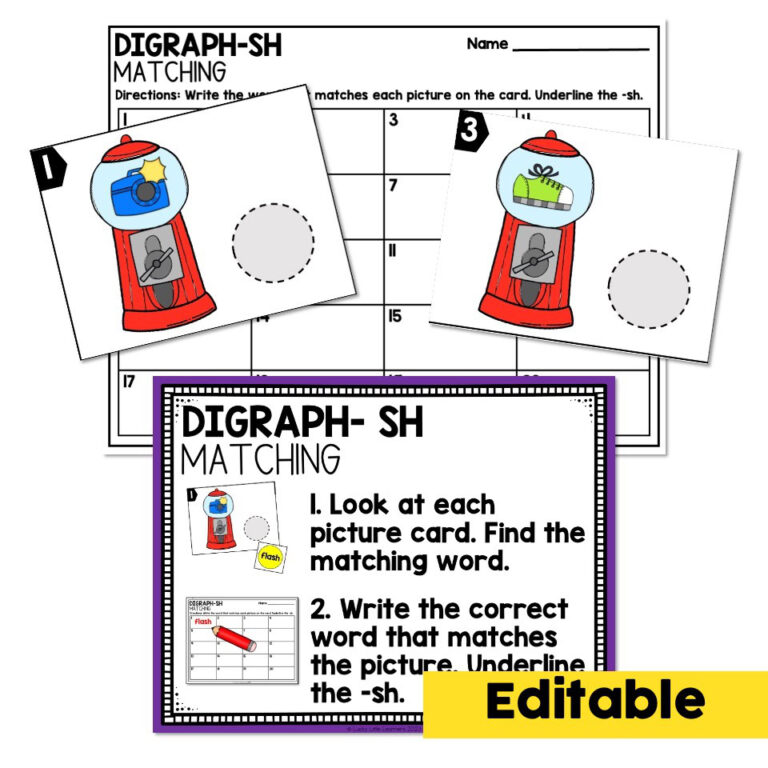 Editable - Lucky to Learn Phonics - Digraphs SH - 2nd Grade Phonics ...
