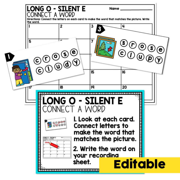 Editable - Lucky to Learn Phonics - Silent E - Long O - 2nd Grade ...