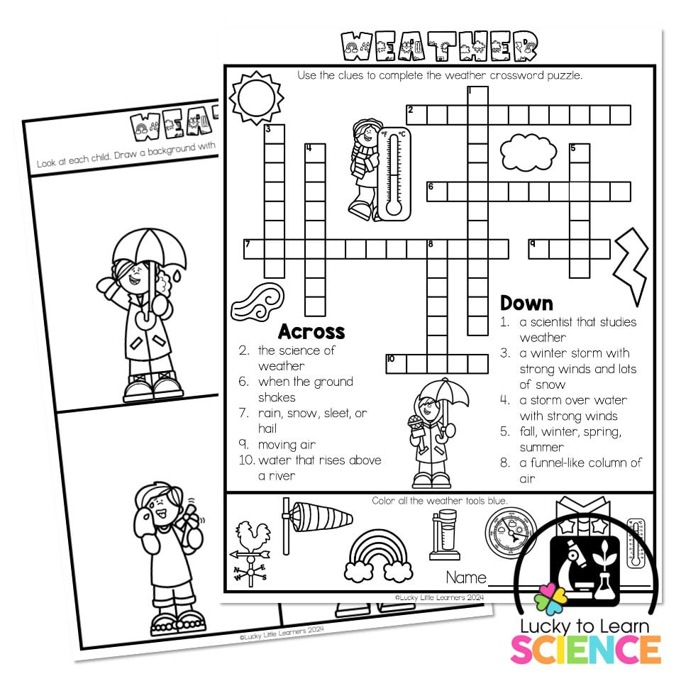 Lucky to Learn Science - Weather - One-Pager - Lucky Little Learners