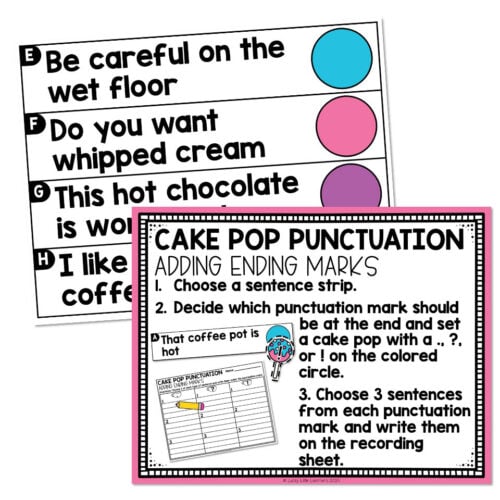Coffee Shop Transformation - Grammar Center - Punctuation - Cake Pop ...