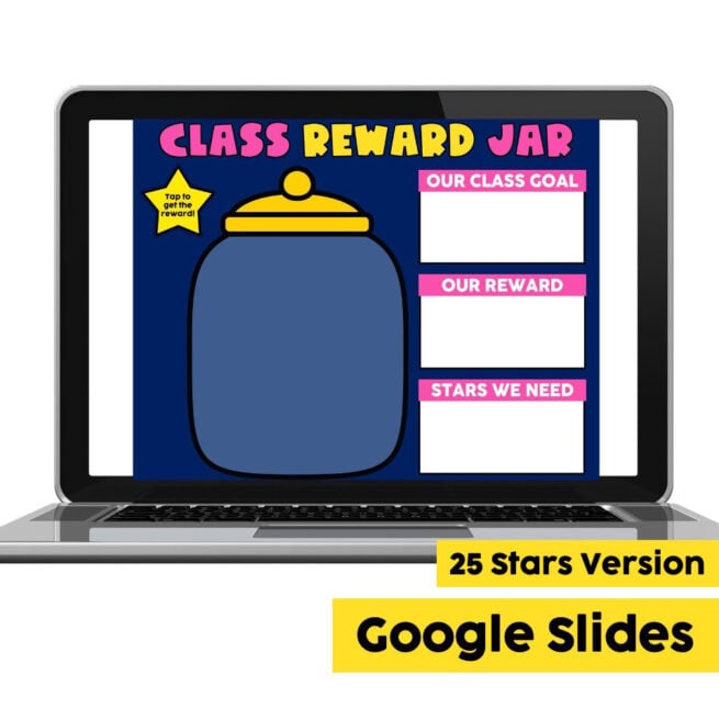 Digital Class Rewards - Star Jar - Google Slides - 25 Stars Version