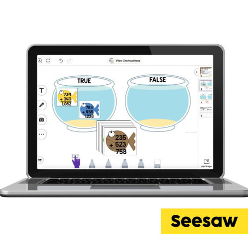 Digital Seesaw - 2nd Grade July Math Center - 3 Digit Addition - Lucky ...