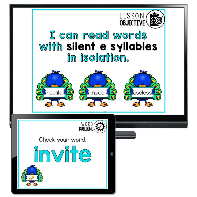 Lucky to Learn Phonics - Syllables - Silent E and Vowel Team Syllables ...