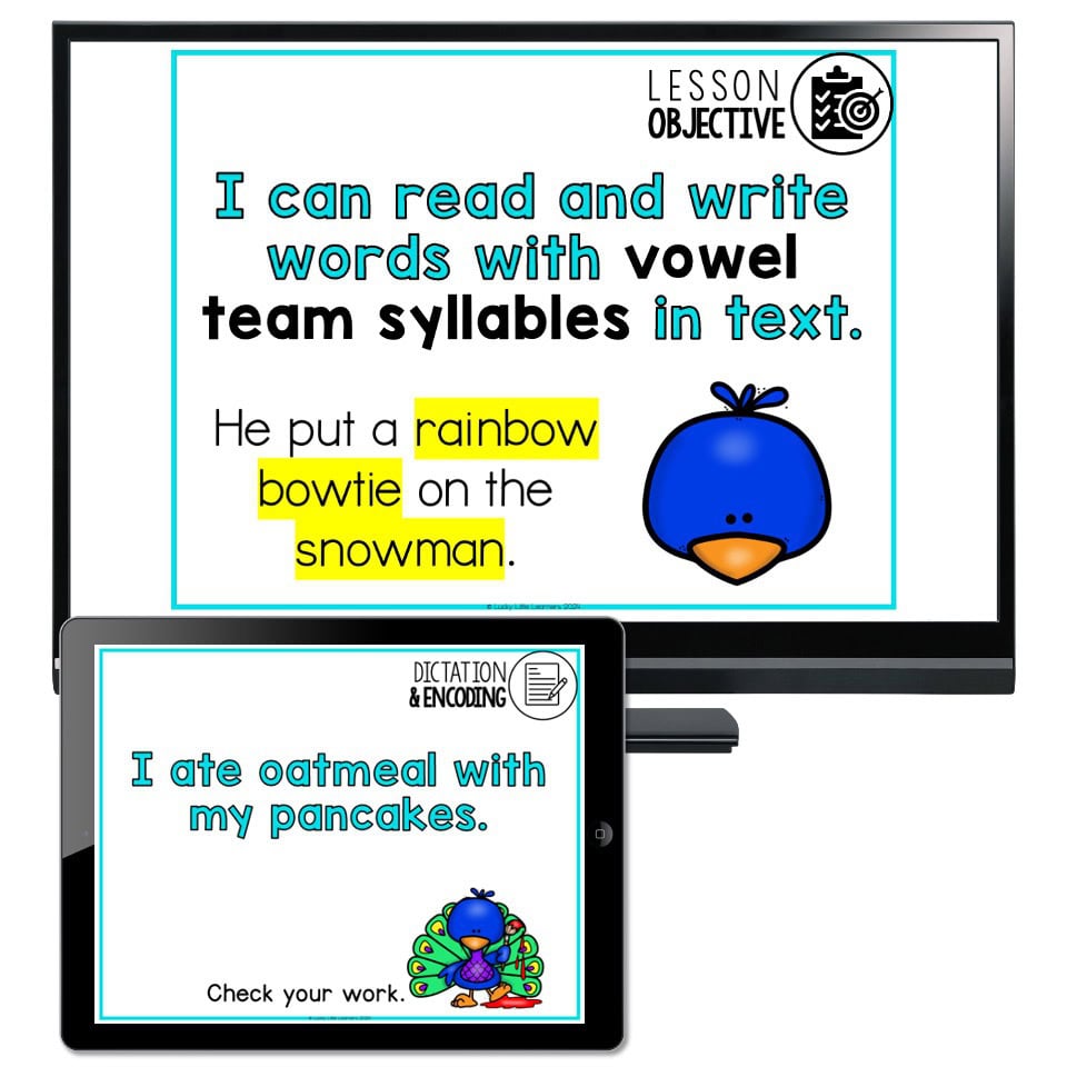 Lucky to Learn Phonics - Syllables - Silent E and Vowel Team Syllables ...