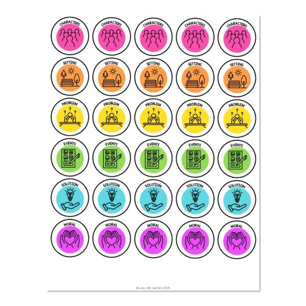 5 Finger Retell - Circles - Glove Retell - Lucky Little Learners