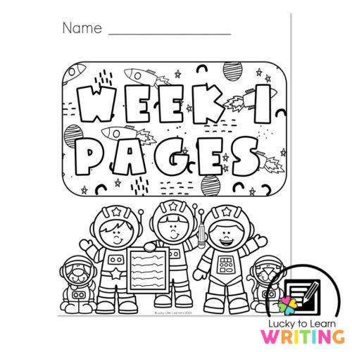 Lucky to Learn Writing - Unit 1 Foundations - Week 1 Cover Page - Lucky ...