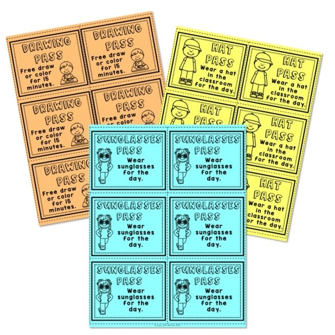 Classroom Setup – Back to School Resources – Behavior Reward Coupons - Version 2