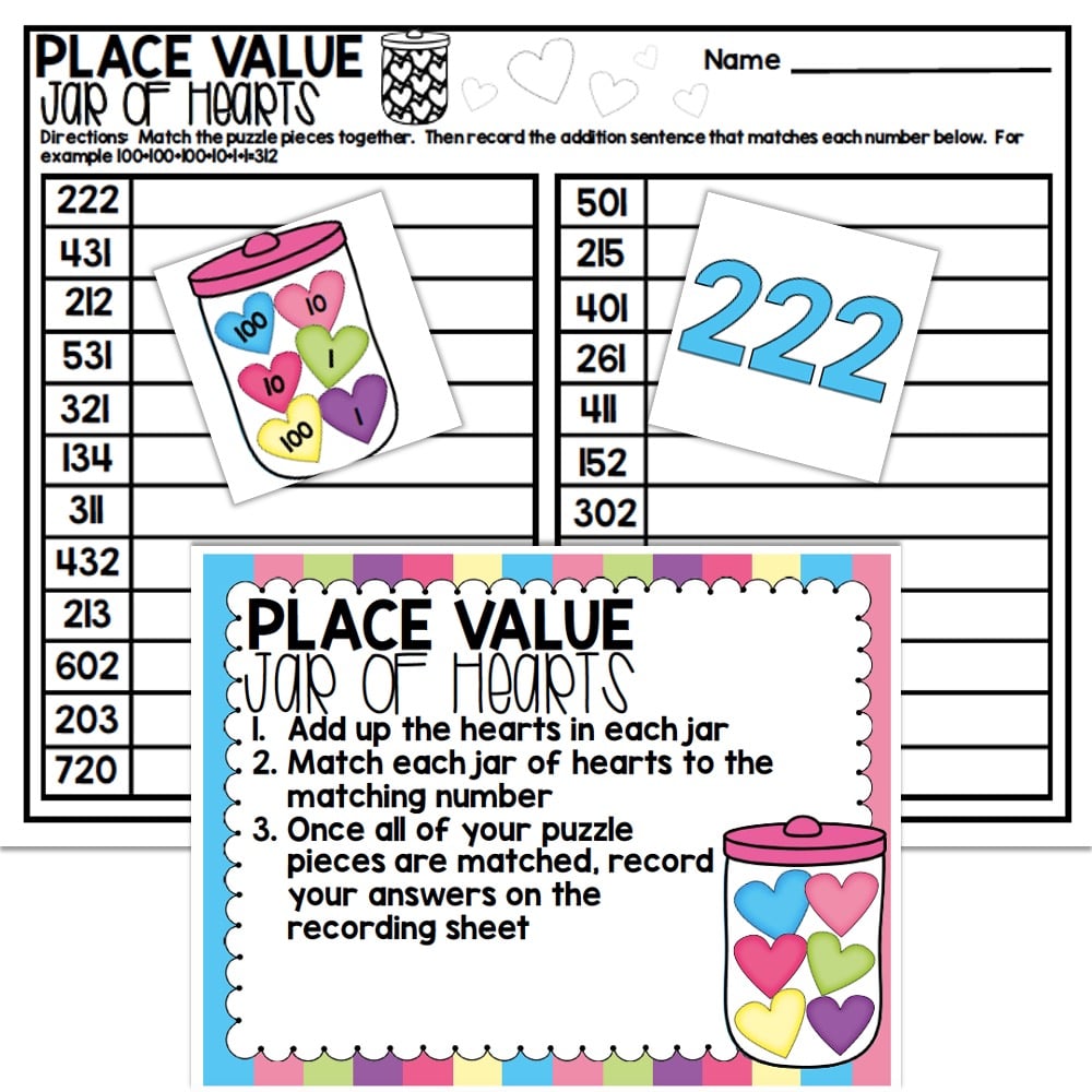 2nd Grade Place Value Centers Place Value Worksheets , Charts