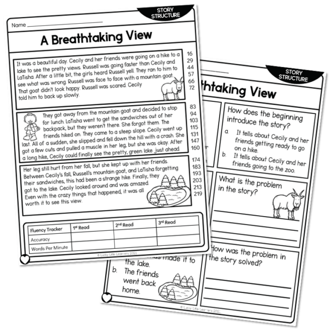 2nd Grade Story Structure Reading Passage - A Breathtaking View - At ...