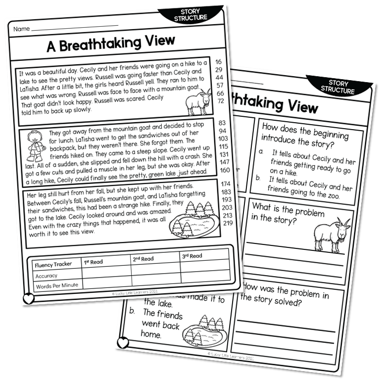 2nd Grade Story Structure Reading Passage - A Breathtaking View - At ...