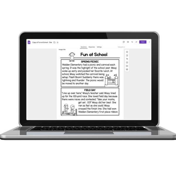 Digital 2nd Grade Reading Passages - Fiction Compare and Contrast - Fun ...