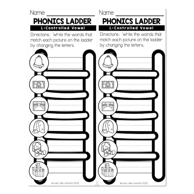 Lucky to Learn Phonics - L-Controlled Vowels - Phonics Ladder - Lucky ...