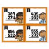 Math Task Cards - 3 Digit Subtraction - Without Regrouping - Lucky ...