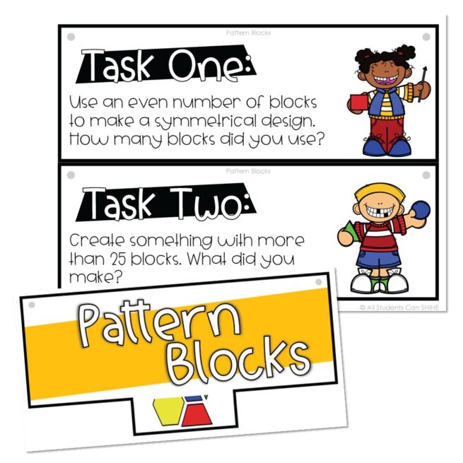 Manipulative Math Flipbooks - Pattern Blocks - Lucky Little Learners