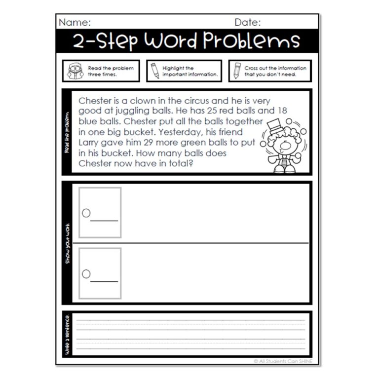 Multi-Step Math Word Problems - Addition and Subtraction - With ...