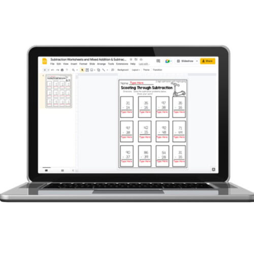 Digital 2nd Grade Math Worksheets - 2-Digit Subtraction With Regrouping ...