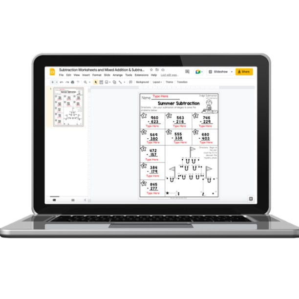 Digital 2nd Grade Math Worksheets - 3-Digit Subtraction With Regrouping ...
