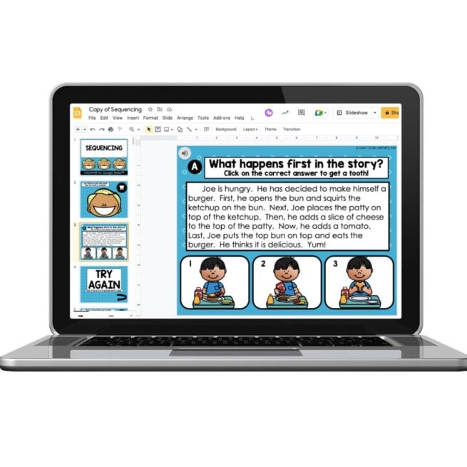 Digital Toothy - Reading Comprehension - 2nd Grade - Sequencing - Lucky ...