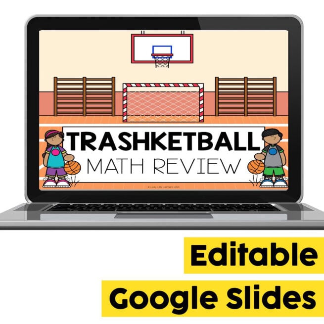 Editable Basketball Transformation - Math Review - Trashketball - Slides - Google Slides