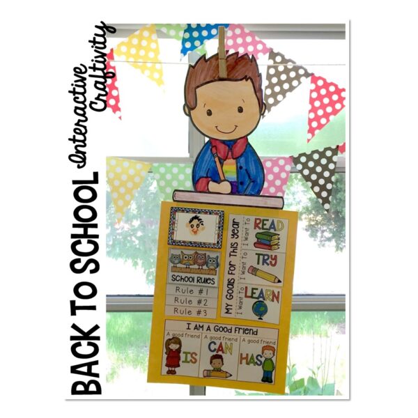 First Week Back to School - Interactive Craftivity - Lucky Little Learners