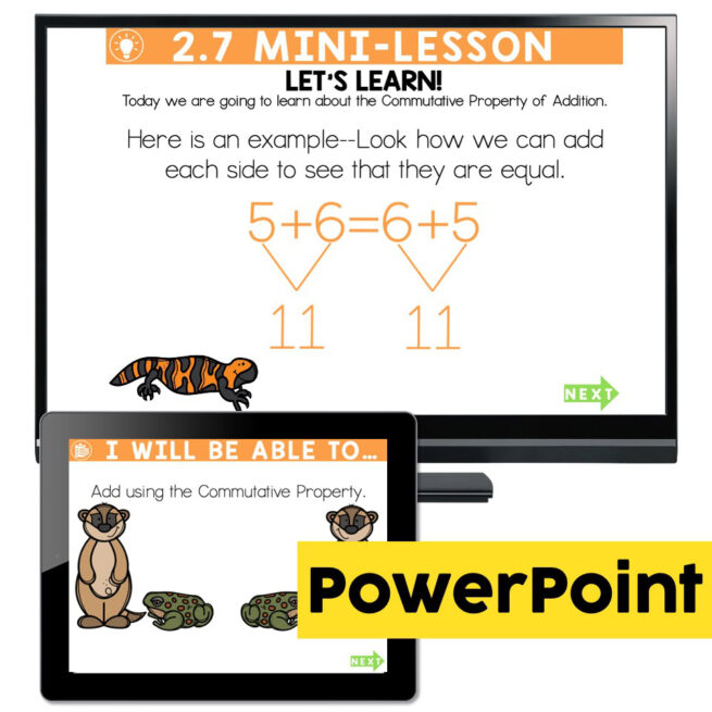 Lucky to Learn Math - Add Using Commutative Property - Lesson 2.7 ...