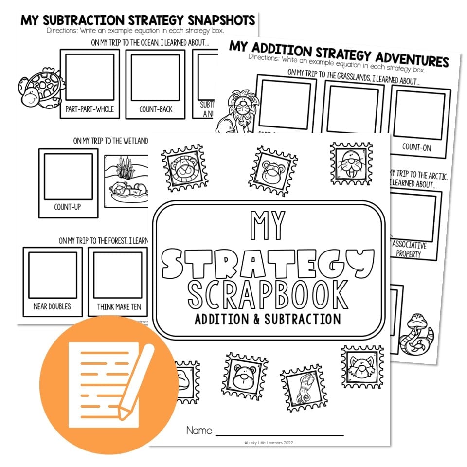 Sctapbook Math Lucky to Learn Math - Addition and Subtraction Review - Lesson 2.20 ...