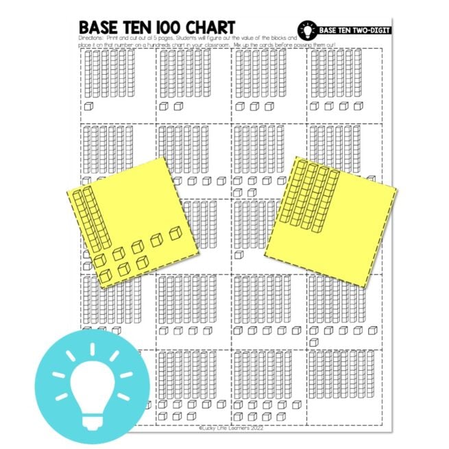 Lucky to Learn Math - Base Ten Two Digit - Lesson 1.6 - Mini Lesson - Base Ten 100 Chart