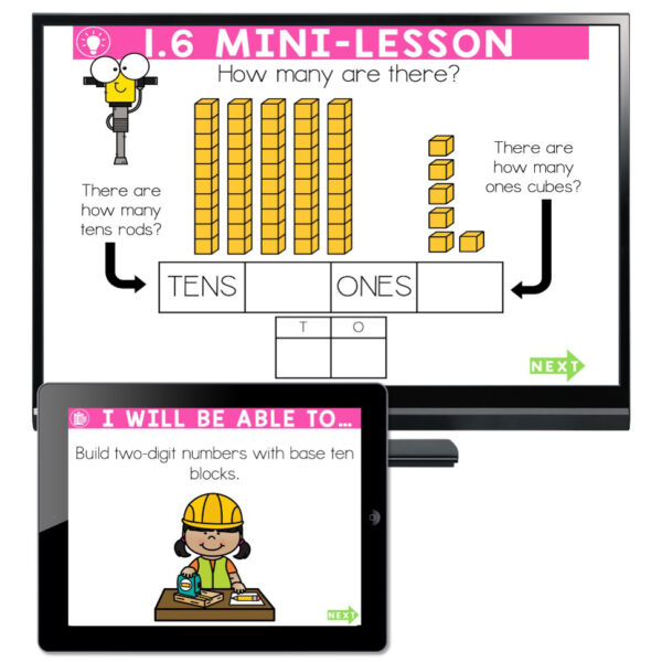 Lucky to Learn Math - Base Ten Two Digit - Lesson 1.6 - Teaching Slides ...