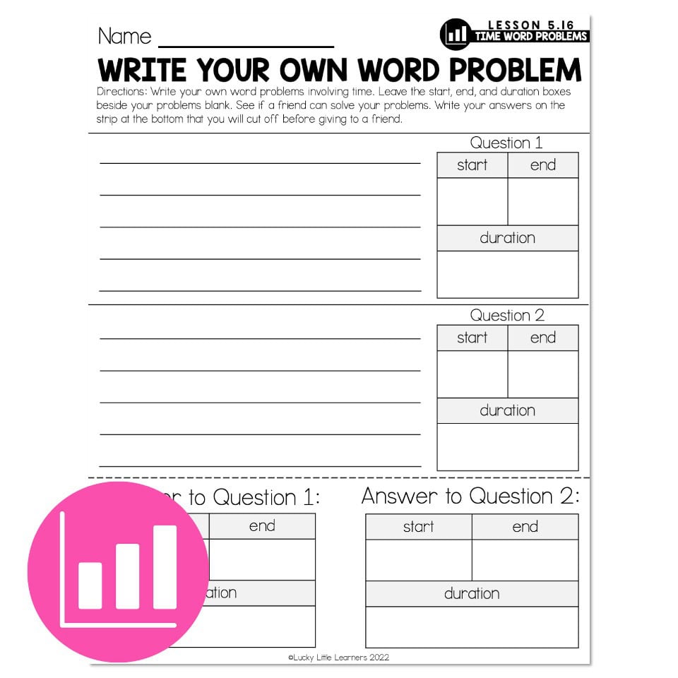 Lucky to Learn Math - Lesson 5.16 - Time Word Problems ...