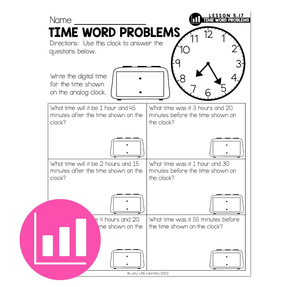 Lucky to Learn Math - Lesson 5.17 - Time Word Problems ...