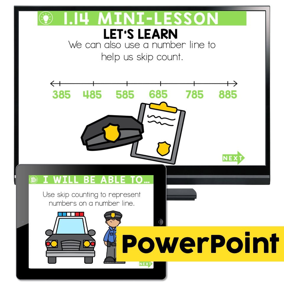 Lucky to Learn Math - Skip Counting on a Number Line - Lesson 1.14 ...