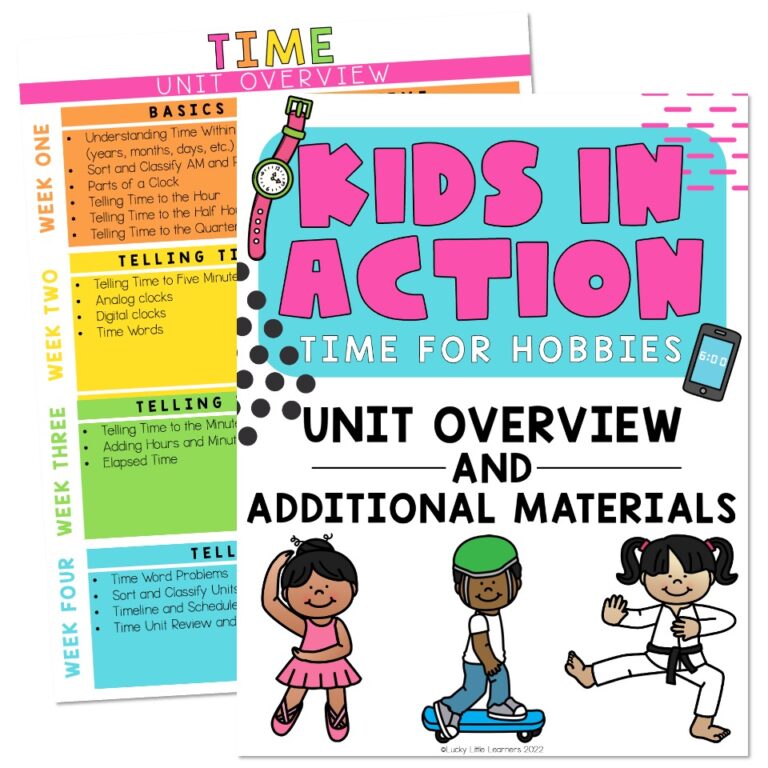 Lucky to Learn Math - Telling Time - Unit 5 - Unit Overview and ...